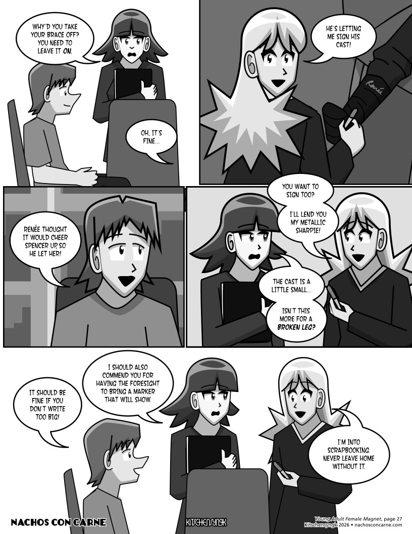 "Young Adult Female Magnet" page 27