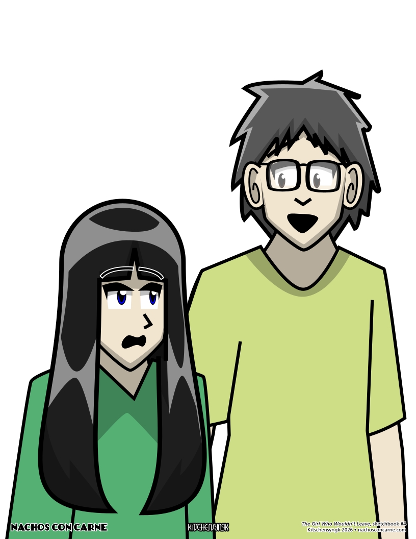 "The Girl Who Wouldn't Leave" sketchbook #4